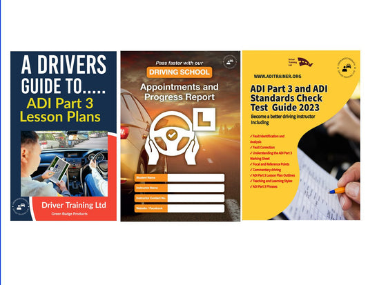 driving instructor books triple set for driving schools & driving instructors - Driver Training Ltd