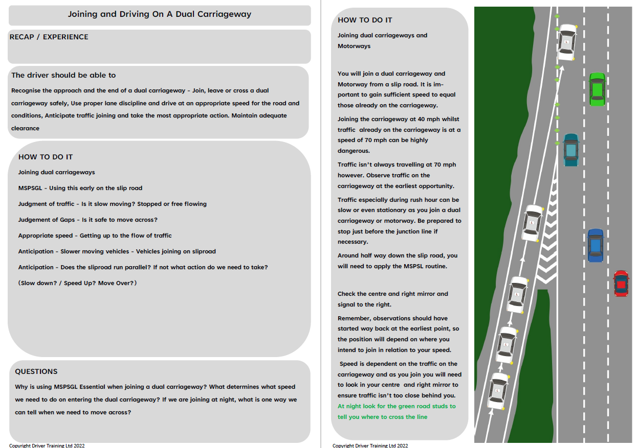 adi standards check overtaking, adi standards check dual carriageway, adi standards check motorways, adi part 3 overtaking, adi part 3 dual carriageway, adi part 3 motorway