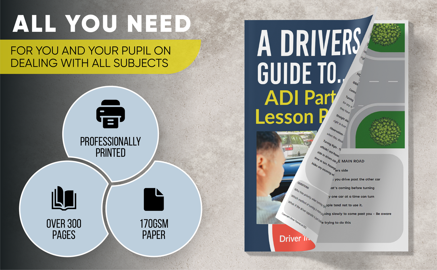 driving instructor books triple set for driving schools & driving instructors - Driver Training Ltd