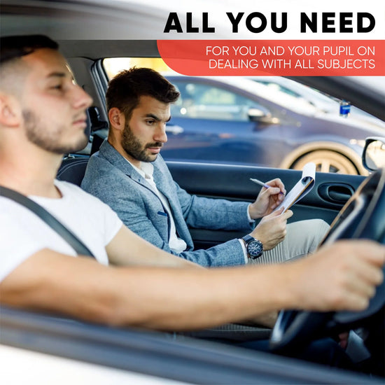Driving instructor and pupil in car, lesson planning for ADI Part 3 training aids