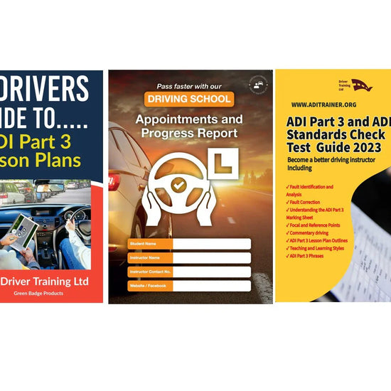 driving instructor books triple set for driving schools & driving instructors - Driver Training Ltd