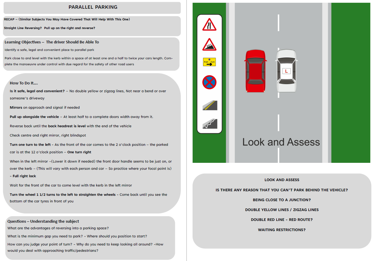 ADI Part 3 Manoeuvres Driving Instructor Training ADI Standards Check 2023 - Driver Training Ltd