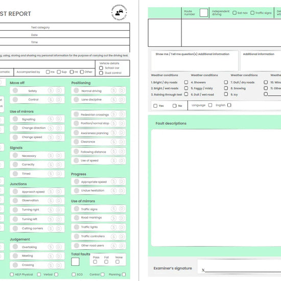 Mock Test Sheets For Driving Schools and Driving Instructors - Driver Training Ltd
